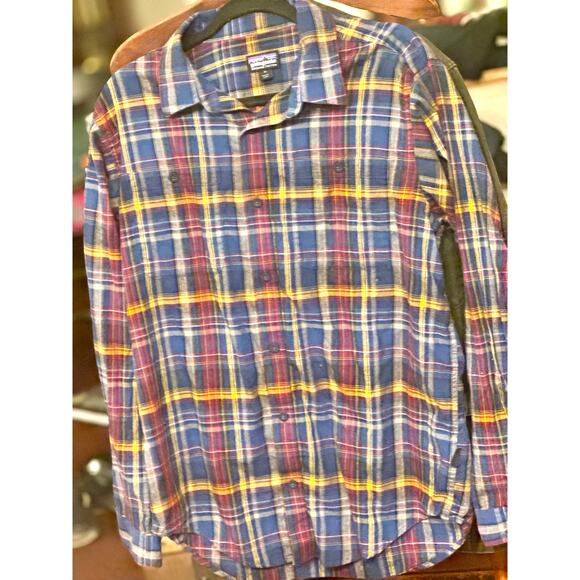 Patagonia Other - Patagonia Men’s Plaid Shirt - Size M - Blue & Yellow Plaid - EUC